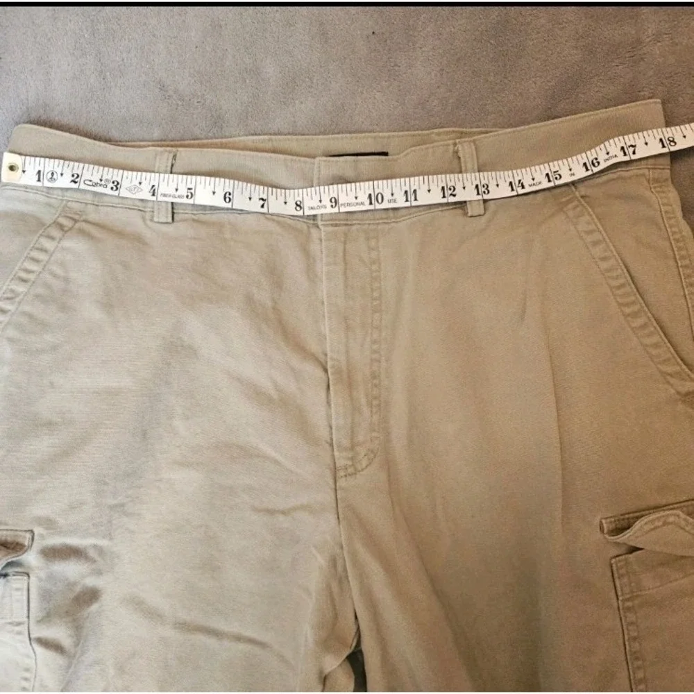 Vintage Dockers Khaki Cargo Pants Baggy Loose Fit Y2K‎ 90s Streetwear 36x30